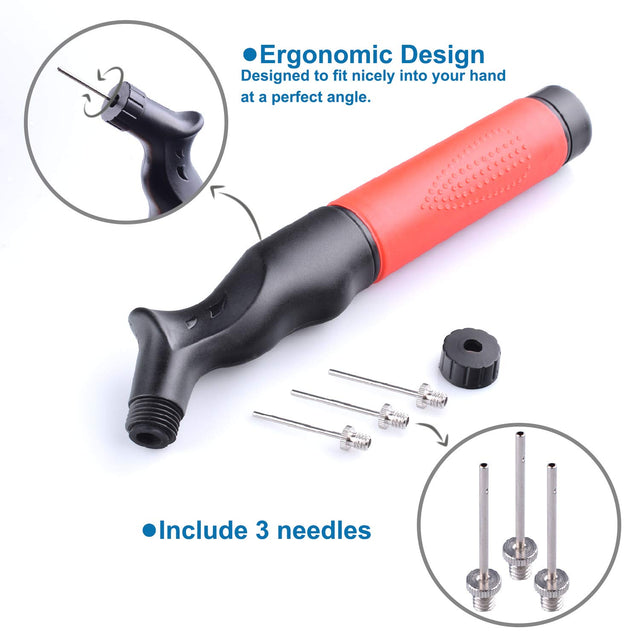 Dual-Action Portable Ball Pump with 5 Replacement Needles