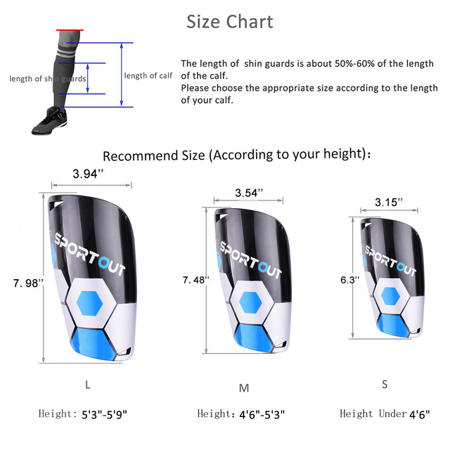 Shin Guards with High Elastic Sleeves